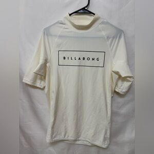 Billabong SPF50 Performance Fit Surf Shirt UV Protection White‎ Size Medium